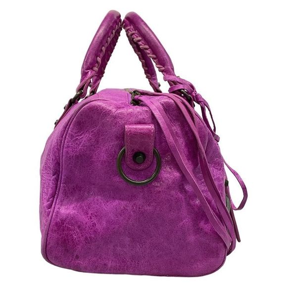 Balenciaga The Twiggy Handbag 128523 Purple Leather - Picture 2 of 15